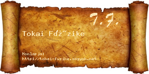 Tokai Füzike névjegykártya